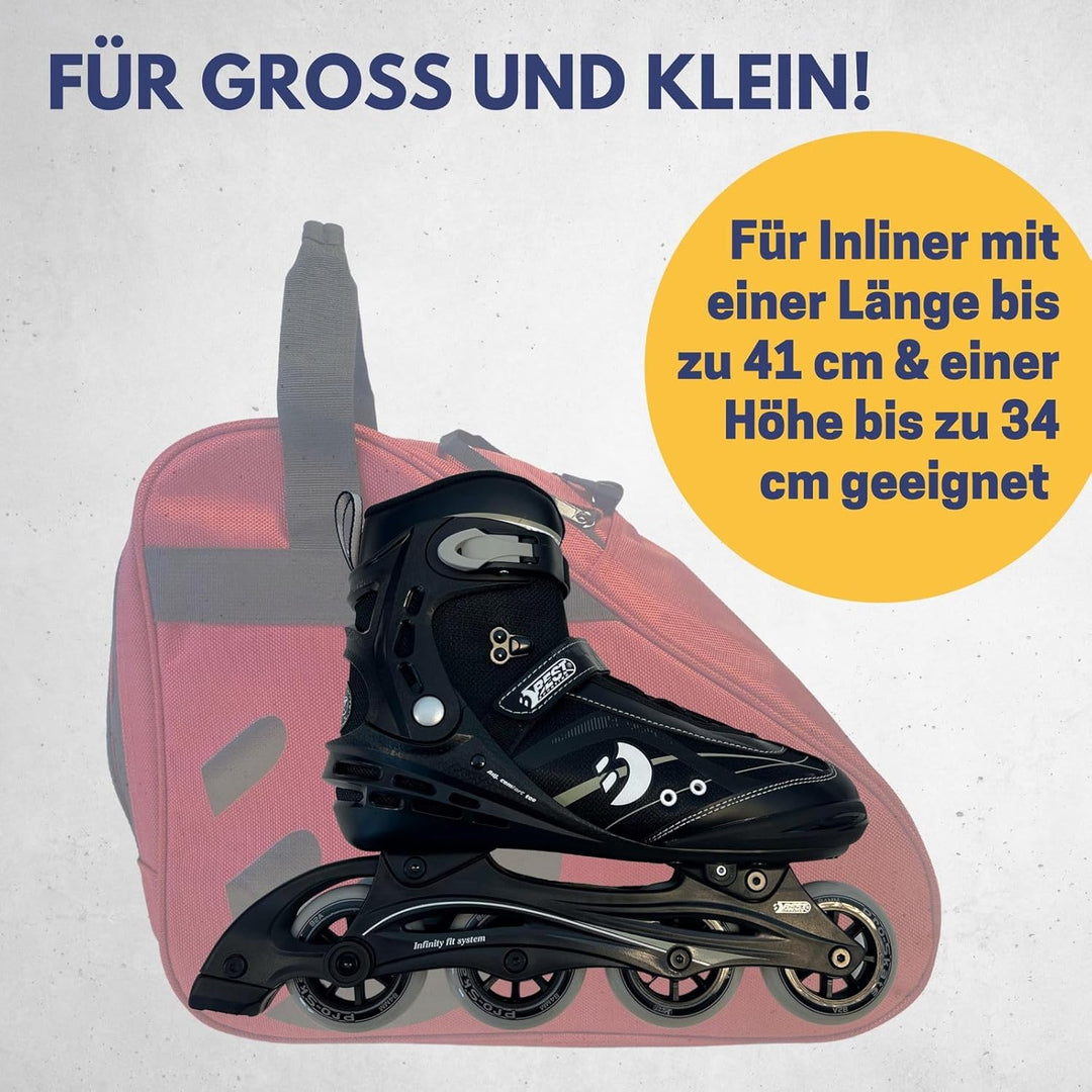 BEST SPORTING Tasche für Inlineskates und Schlittschuhe I Schlittschuhtasche mit verstellbarem Trage