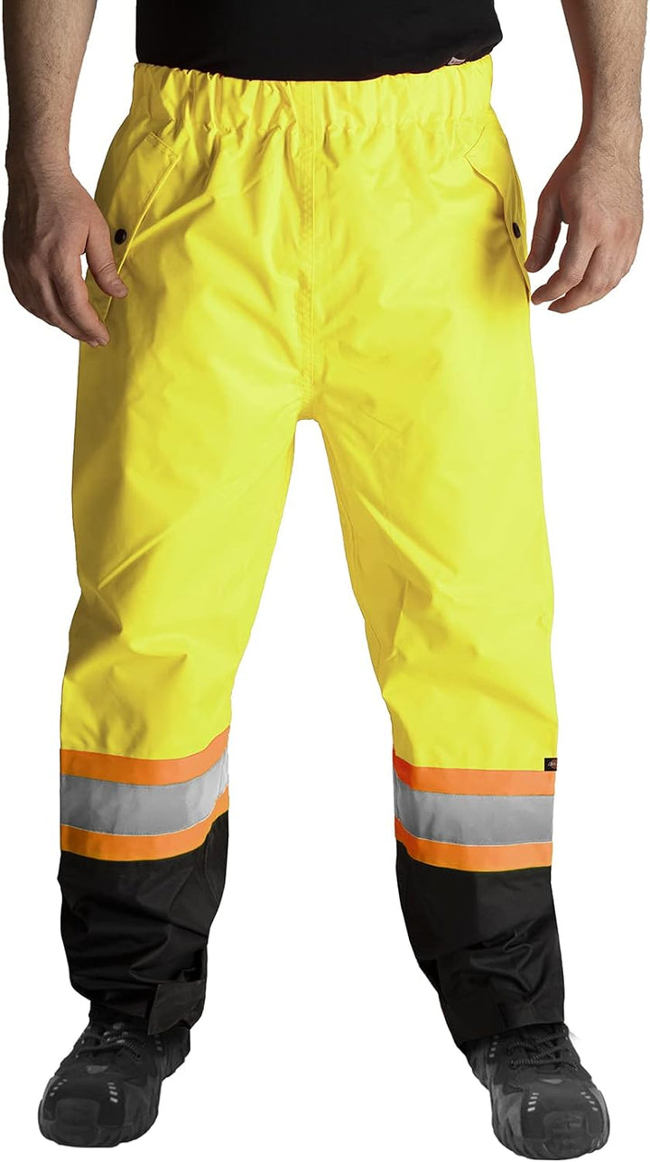 Dickies Workwear High-Visibility 150-Deniers Rain Suit, L Yellow
