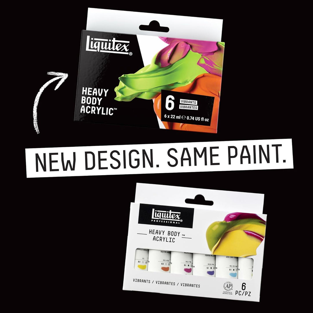 Liquitex Heavy Body Acrylfarbe Lebendige Farben Set 6 x 22ml 22 ml (6er Pack) 6 Farben Set A 22ml -