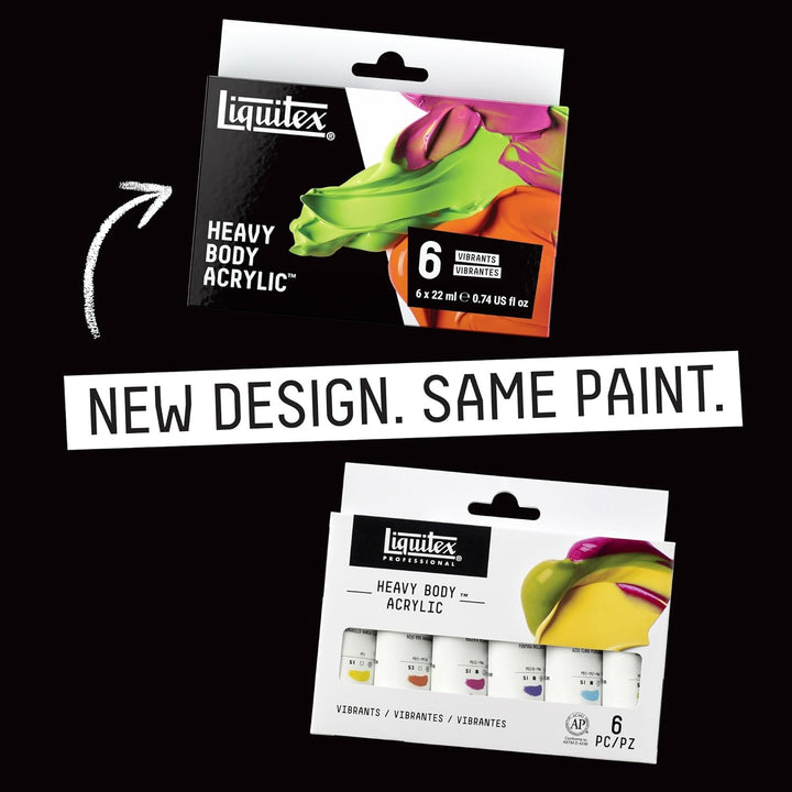 Liquitex Heavy Body Acrylfarbe Lebendige Farben Set 6 x 22ml 22 ml (6er Pack) 6 Farben Set A 22ml -