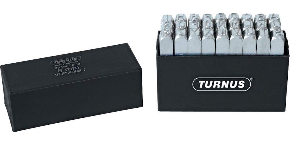 Turnus 331-010 Schlagbuchstabensatz Schrifthöhe vernickelt 27-teilig, 10mm, 1 Stück