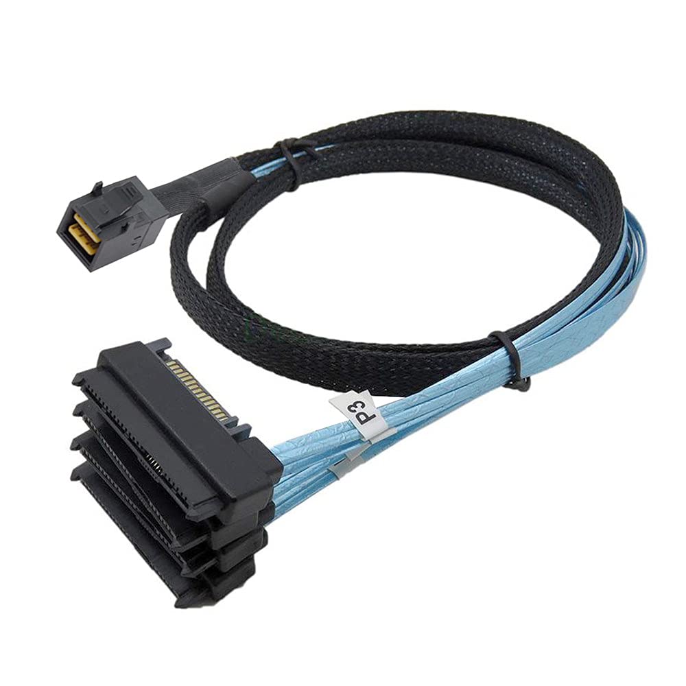 xiwai Internes Mini SAS SFF-8643 Host auf 4 SAS 29-Pin SFF-8482 Target Disk 6 Gbit/s Data Server Rai