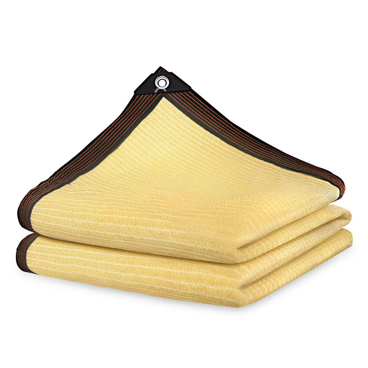 Schattiernetz mit ösen 2x5m, Beige Garten Sonnenschutz Netz Terrasse 90% Shading Rate UV Beständiges