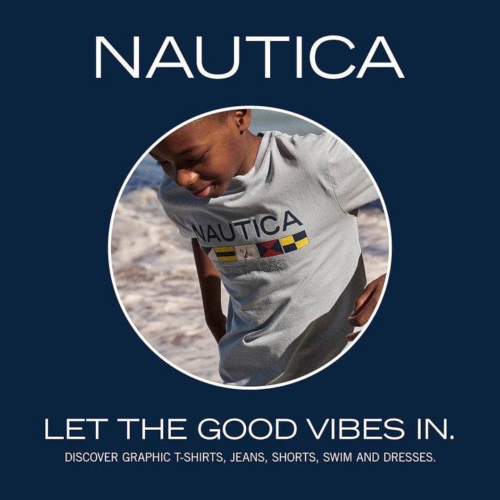 Nautica Jungen Short Sleeve Solid Crew Neck Tee Hemd M Weiss, M Weiß