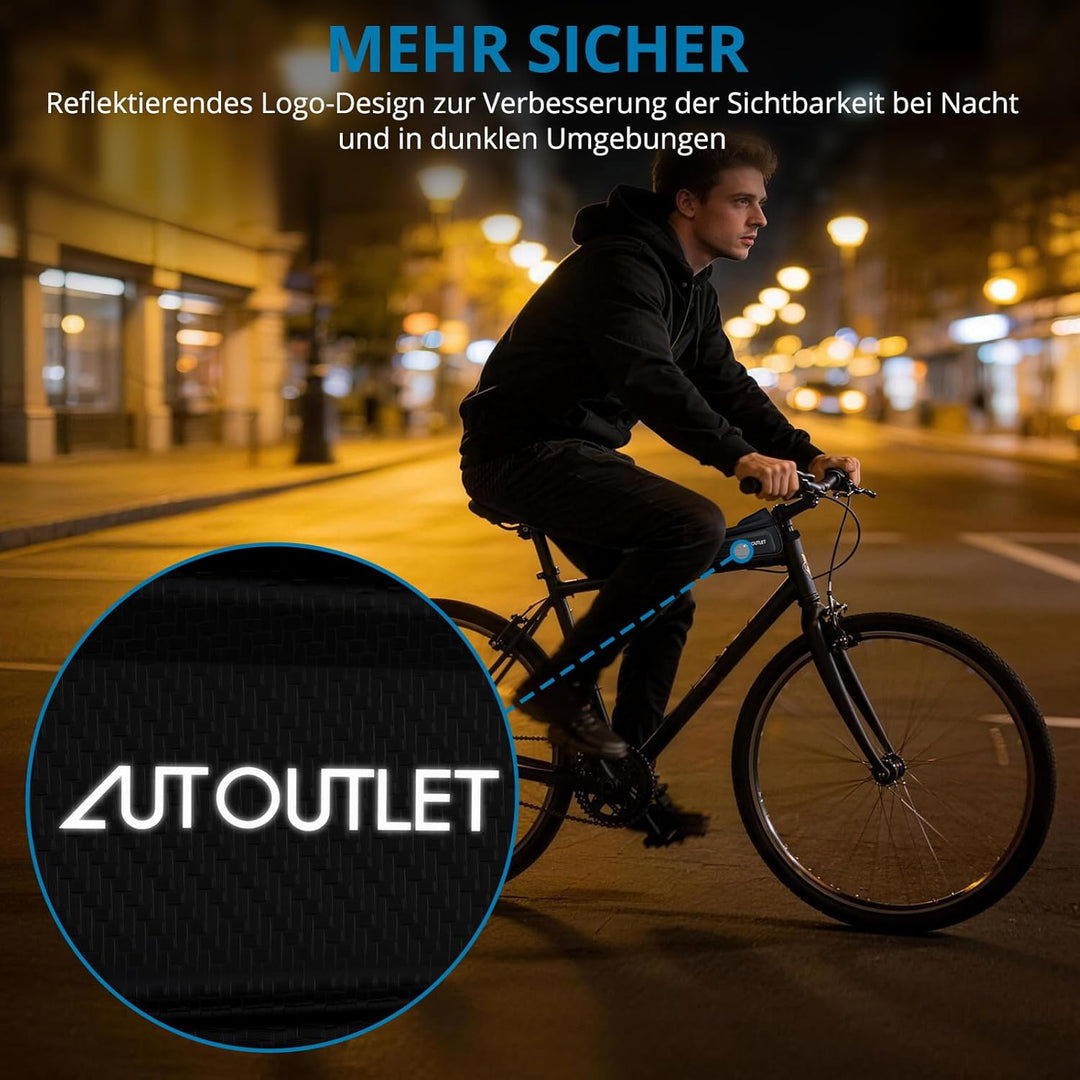 AUTOUTLET Fahrradtasche Rahmen, 1,5L Eva Hartschale Rahmentasche Fahrrad Lenker Wasserabweisend Hand