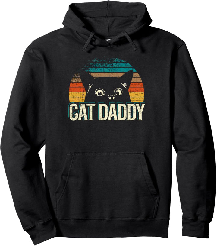 Vintage Cat Daddy und Cat Dad Pullover Hoodie