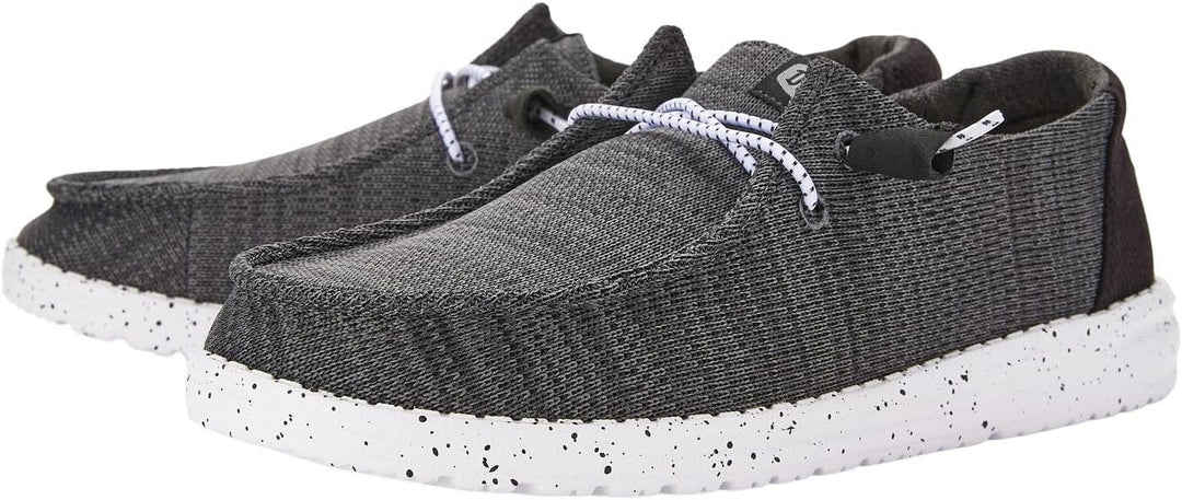 Hey Dude - Wally Sox Stitch Herren - Slip on Schuhe - Herren Loafers, Black White 20 EU Schwarz, 6 T
