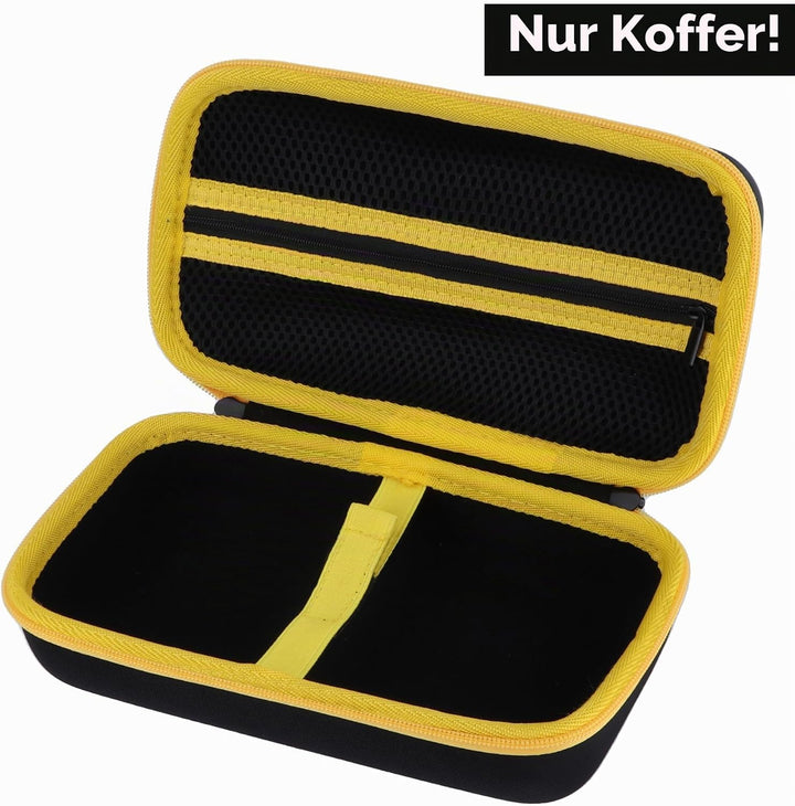 Hart Schutz Hülle Etui Tasche für Brother P-Touch PTH110 Monochrom Beschriftungsgerät (Schwarz + Gel