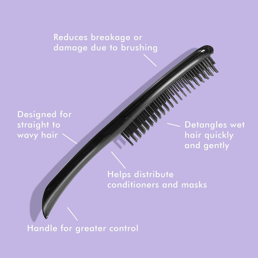 Tangle Teezer Wet Detangler Large Black, ProfessionHaarbürste speziell für nasses und dickes Haar &