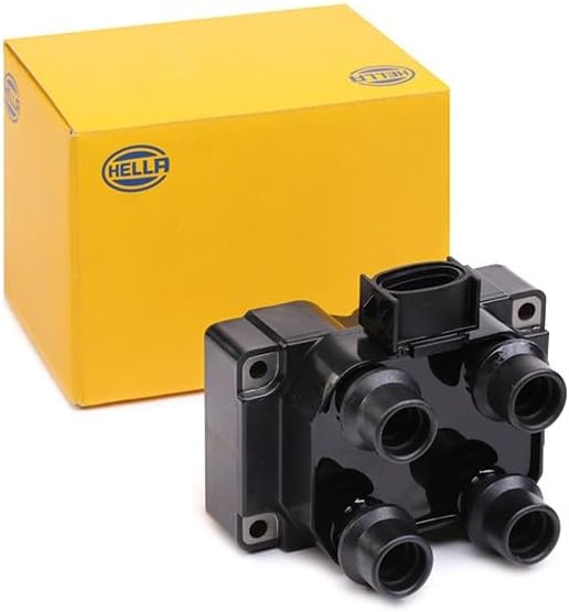 HELLA 5DA 193 175-401 Zündspule - 12V - 3-polig - Blockzündspule - geschraubt - mit integriertem Sch