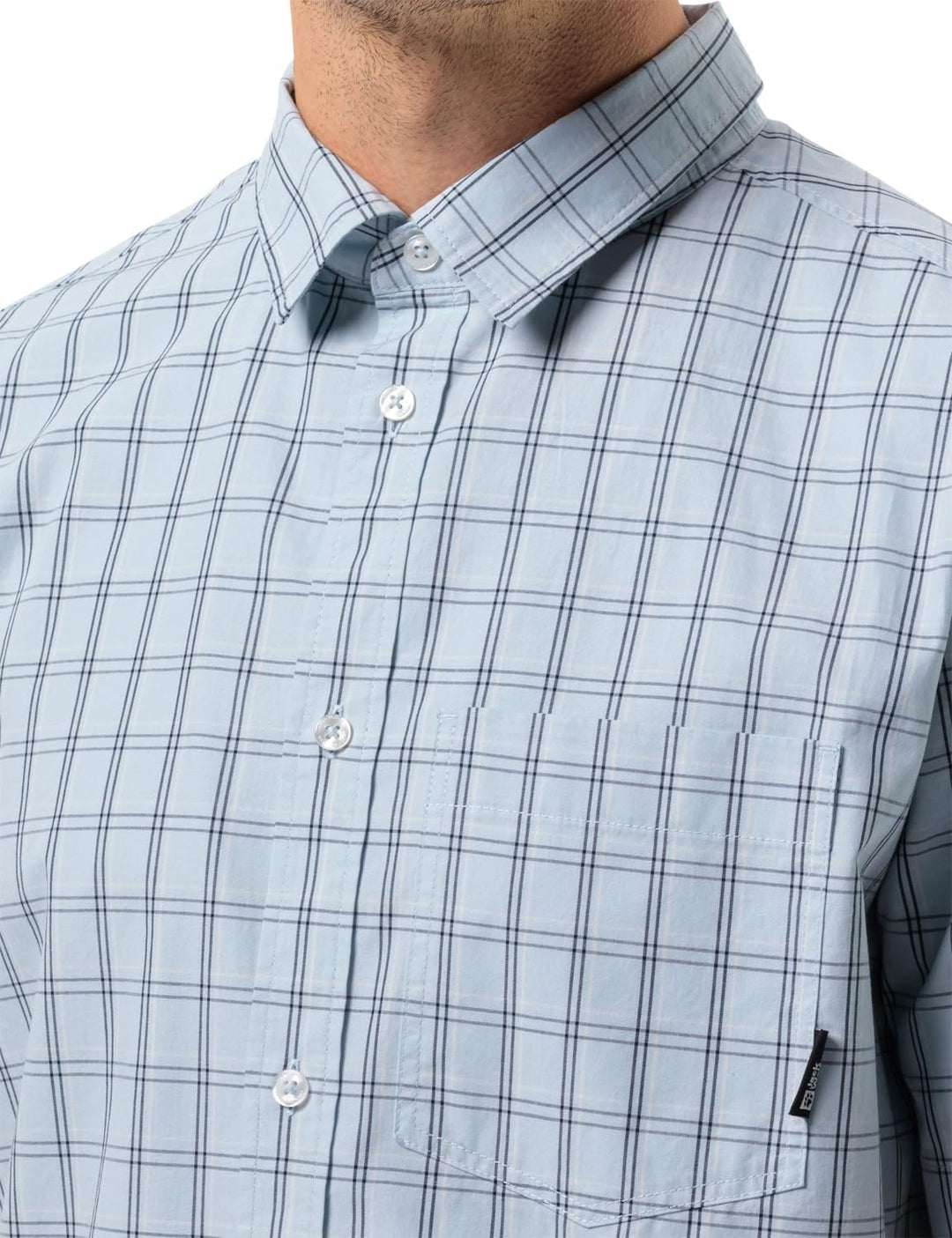 HOT Springs Shirt M Soft Blue Check M, Soft Blue Check M