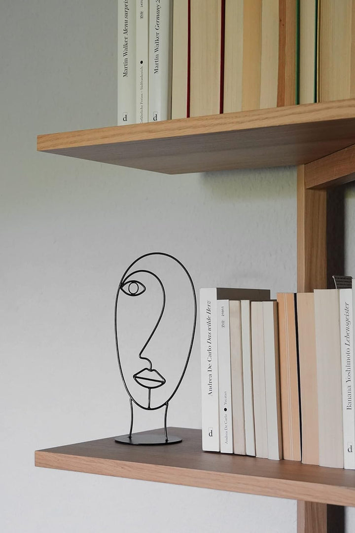 LaLe Living Deko Objekt Amico in Schwarz aus Eisen, Dekofigur abstrakte Metalllinie minimalistische