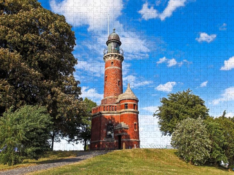 CALVENDO Puzzle Der Leuchtturm in Kiel-Holtenau 1000 Teile Lege-Grösse 64 x 48 cm Foto-Puzzle Bild v