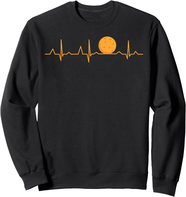 Pickleball Ball Herzschlag Bekleidung Pickelball Sweatshirt