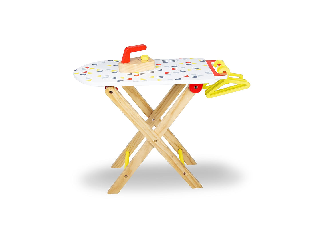TEOREMA 40653 Bügelbrett aus Holz mit Zubehör, Höhe 55 cm