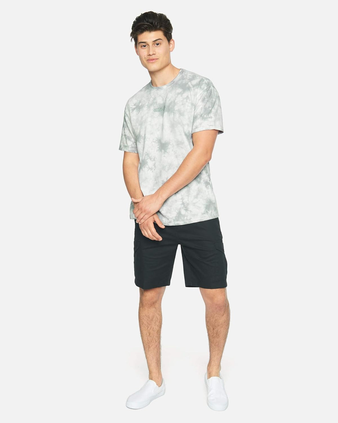 Hurley Herren M Ziggy Tie Dye S/S Hemd XXL Weiss, XXL Weiss