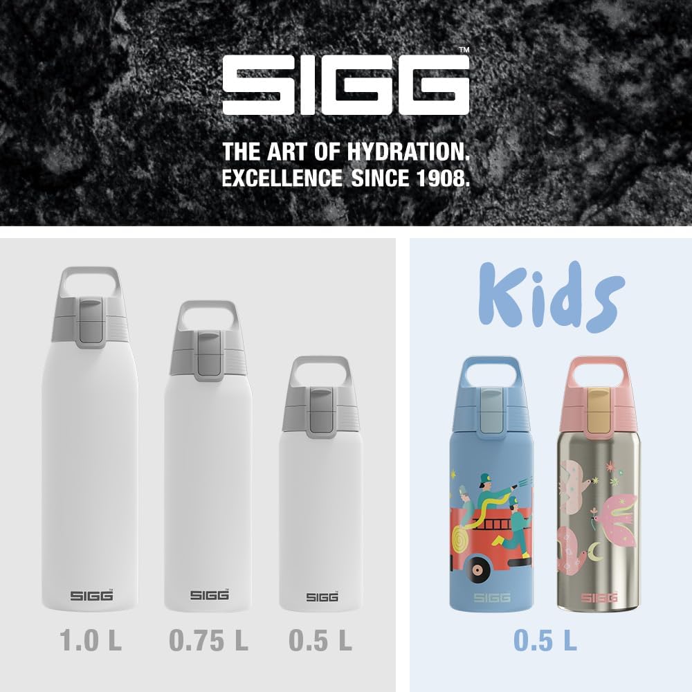 SIGG - Isolierte Trinkflasche - Thermosflasche Shield Therm One White - kohlensäurehaltige Getränke