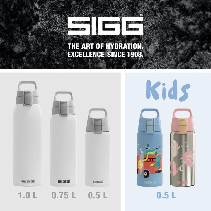 SIGG - Isolierte Trinkflasche - Thermosflasche Shield Therm One White - kohlensäurehaltige Getränke
