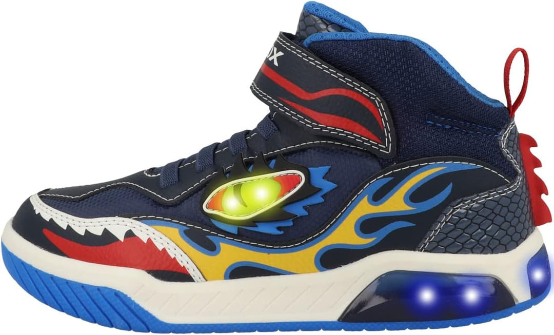 Geox Jungen J Inek Boy A Sneakers 36 EU Navy Lt Blue, 36 EU Navy Lt Blue