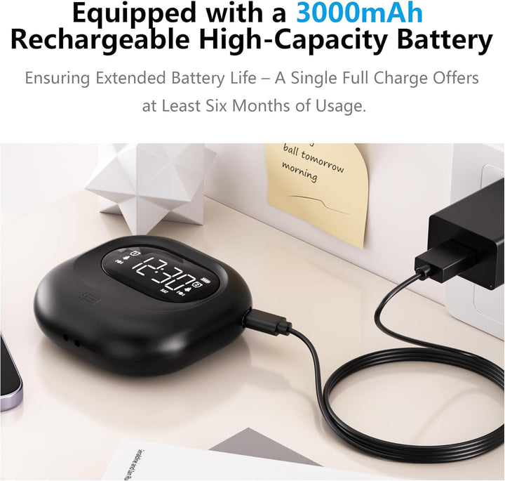 Vibrationswecker für Schwerschläfer, Wiederaufladbarer Lauter Wecker mit Tastensperre-Funktion, Woch