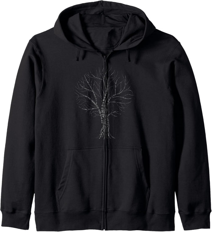 Binärer Code Baum Null Eins Computerfreak Programmierer Kapuzenjacke