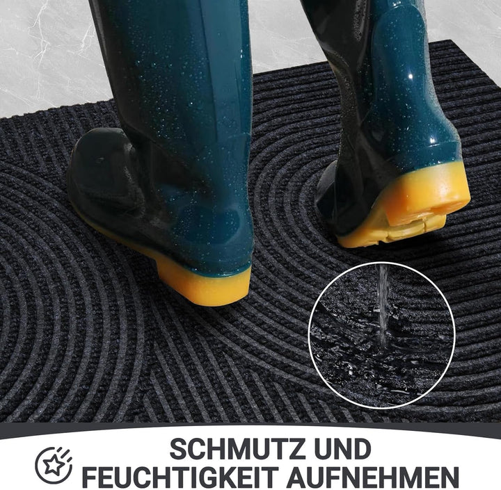 Fussmatte 60x90cm, rutschfeste Maschinenwaschbare Schmutzfangmatte, Teppich Wohnzimmer Innen und Aus
