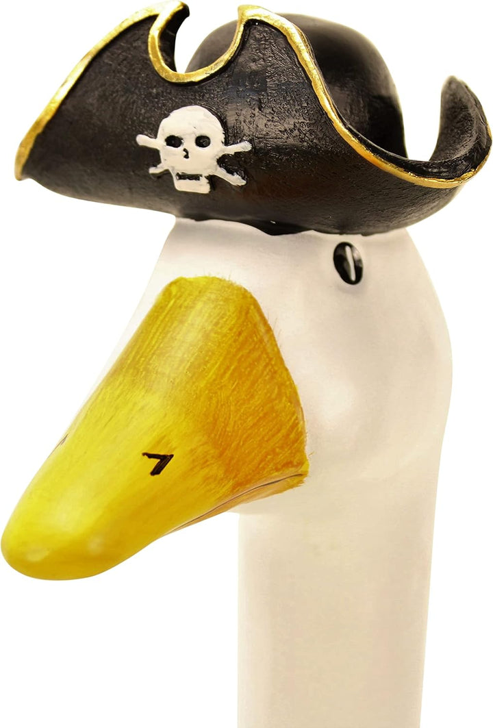 OF Gänsehals Gartenstecker Gans - Höhe 35 bis 38 cm gross - Deko Gartenfiguren für aussen (Pirat), 3