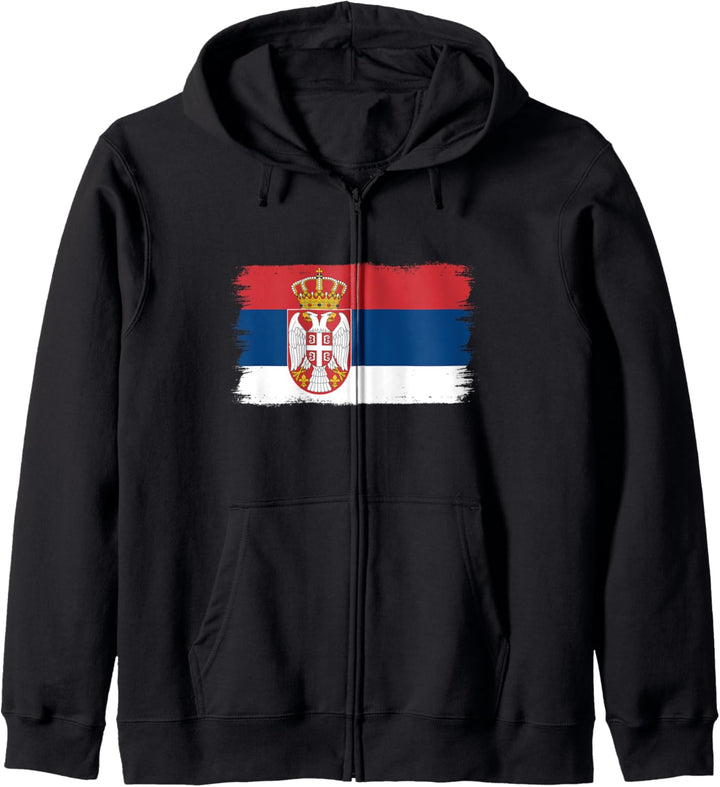 Serbische Flagge Serbien Kapuzenjacke