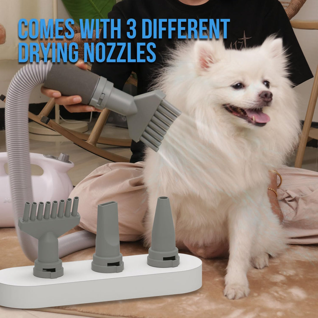 XPOWER Dog Vacuum & Dryer for Shedding Grooming Quiet & Safe Grooming Set for All Dogs, Cats and Pet