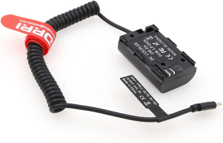 DRRI LP-E6 auf USB Type-C PD Stromkabel für EOS 70D 7D 60D 6D 5D Mark II III 5DS 5DS-R Kameras E6-US