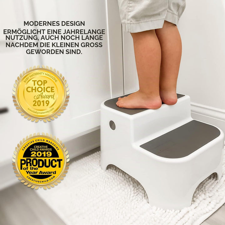Prince Lionheart Doppeltritt-Hocker - Galactic Grey Grau, Grau
