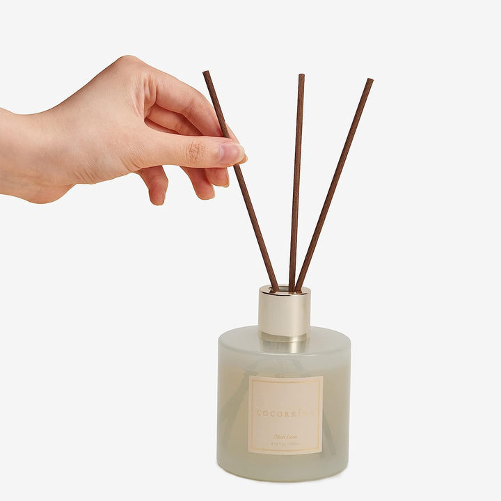 COCORRÍNA Raumduft Reed Diffuser mit 8 Duftstäbchen 200ml- Sauberes Leinen, Natürlich, Langanhaltend