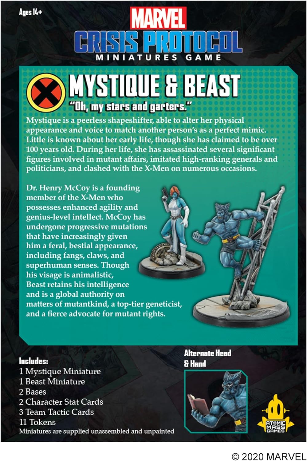 Atomic Mass Games - Marvel Crisis Protocol: Character Pack: Mystique and Beast - Miniature Game