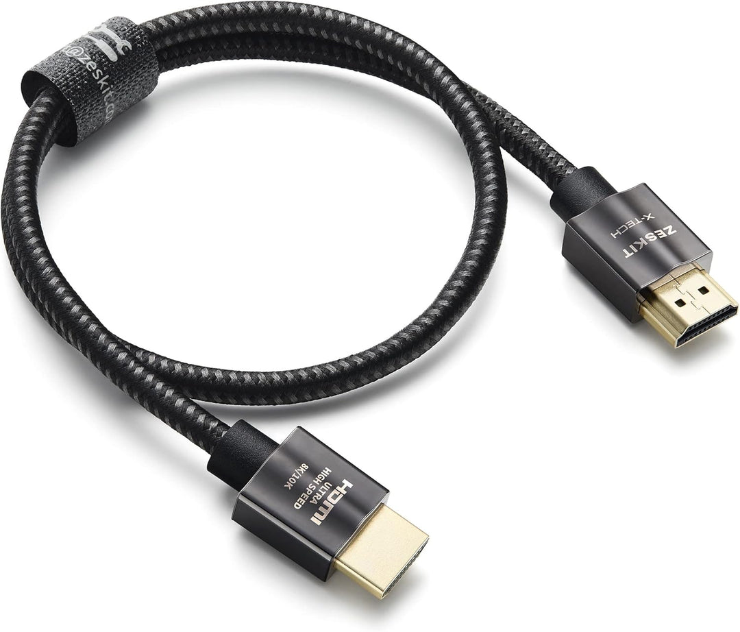 Zeskit X-Tech 48Gbps Ultra High Speed HDMI Kabel 0,5m, 8K60 4K120 144Hz eARC HDR HDCP 2.2 2.3 Kompat