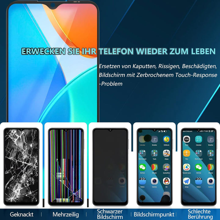RongZy Kompatibel mit Honor X6 4G VNE-LX1 /Honor X8 5G VNE-N41 Ersatz Bildschirm LCD Display und Tou