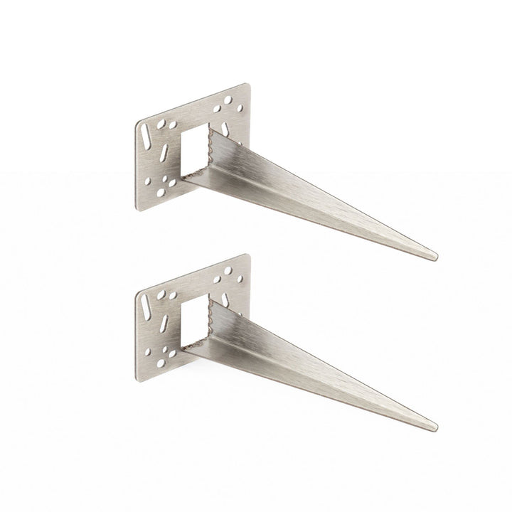 Novatool 2 x Erdspiess 10 x 6 x 18 cm Edelstahl Profi Gartenspiesse Erdspiess für Lampen Gartenzubeh