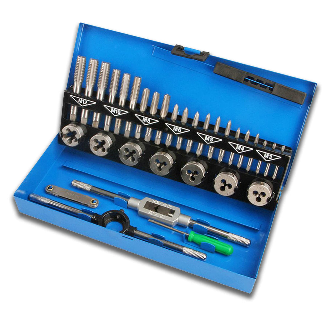 Froadp Gewindeschneid Satz mit Kunststoff Koffer Gewindeschneider aus Sthal Grobgewinde Schneider Bo