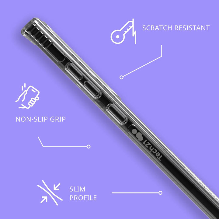 tech21 Evo Sparkle Schutzhülle für Samsung Galaxy S23 Ultra – Sparkle Rain Kratzfeste Handyhülle mit