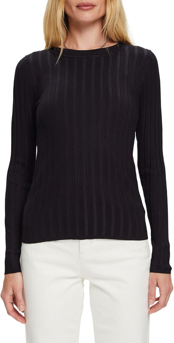 edc by Esprit Klassischer Pullover aus Rippstrick