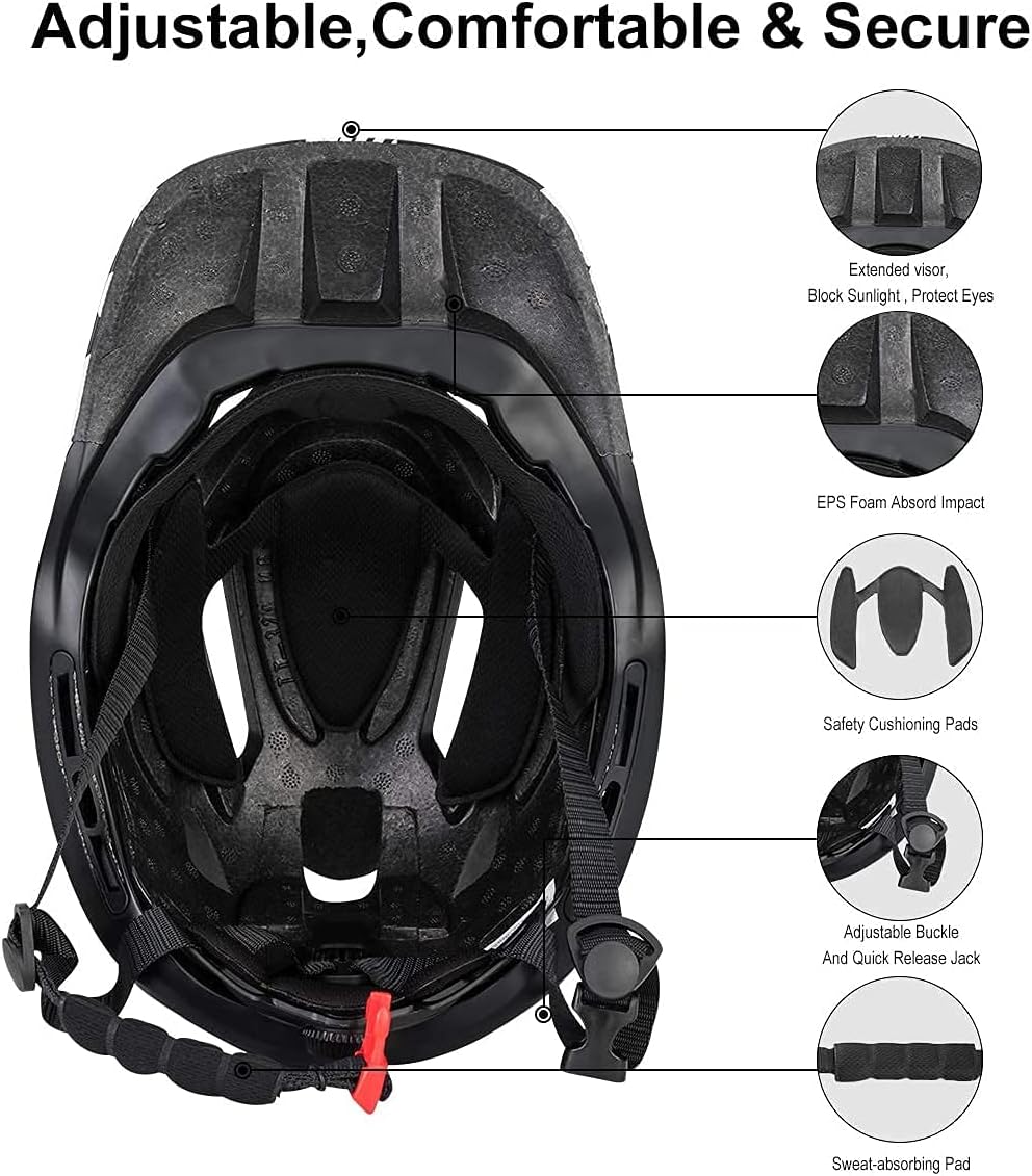 ROCKBROS Downhill Helm Kind Fahrrad Kinderhelm Integralhelm Fullface S 48-53cm M 53-58cm Jungen Mädc