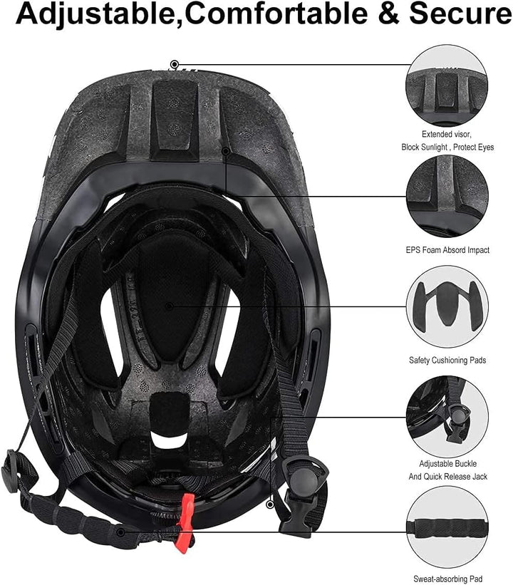 ROCKBROS Downhill Helm Kind Fahrrad Kinderhelm Integralhelm Fullface S 48-53cm M 53-58cm Jungen Mädc