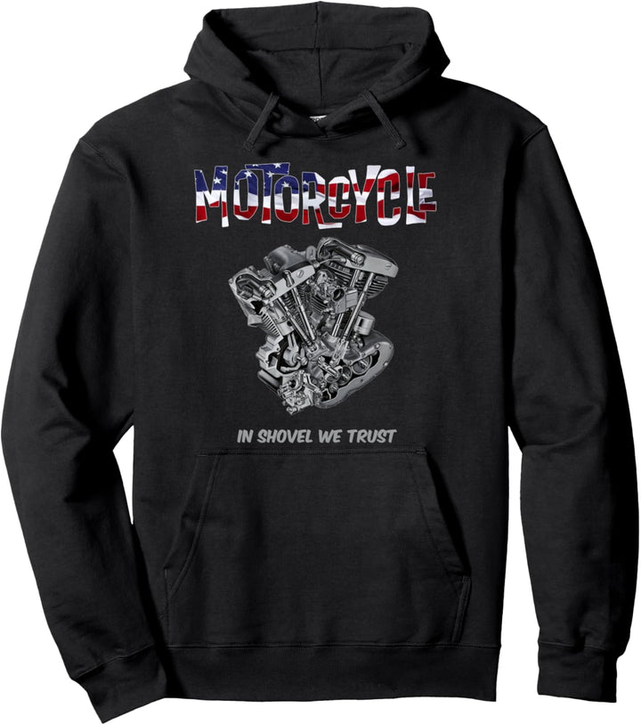 HD Shovelhead V-Twin Cutaway USA Flagge Motorrad Gear Biker Pullover Hoodie