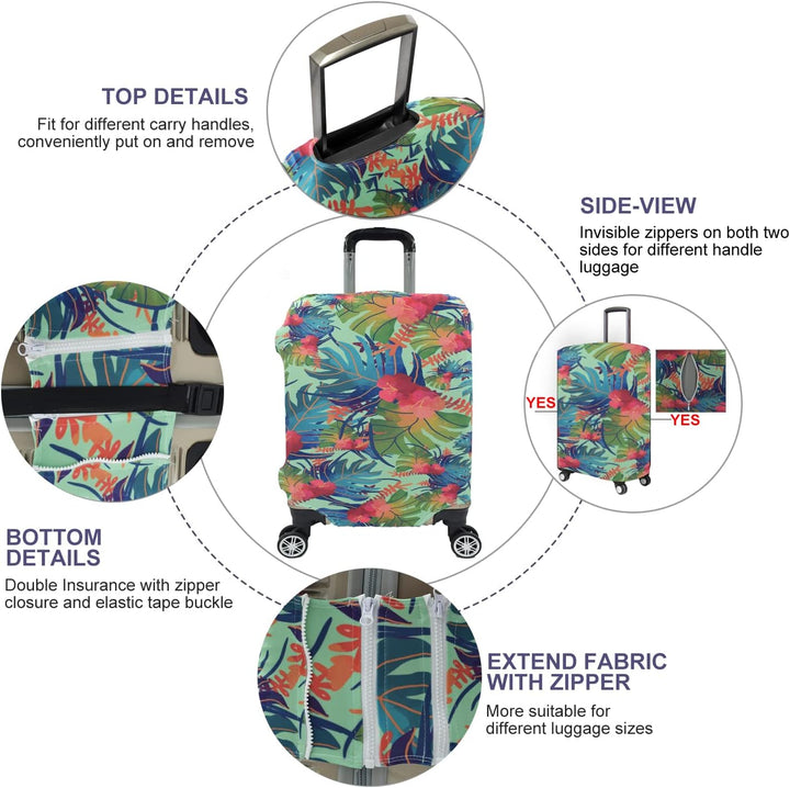 Reise Gepäck Abdeckung, Koffer Protector Tasche passt 19-20 Zoll Gepäck Colorfulmaple Multicolor S: