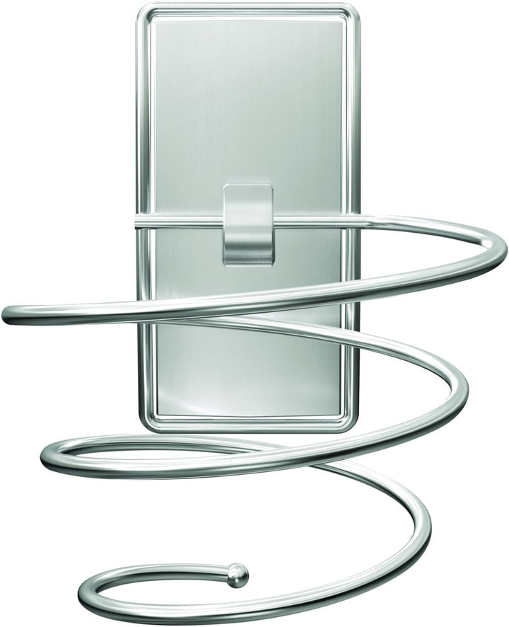 Command Haartrocknerhalter für das Bad, Satin Nickel, wasserbeständige Klebestreifen - 1 Haartrockne