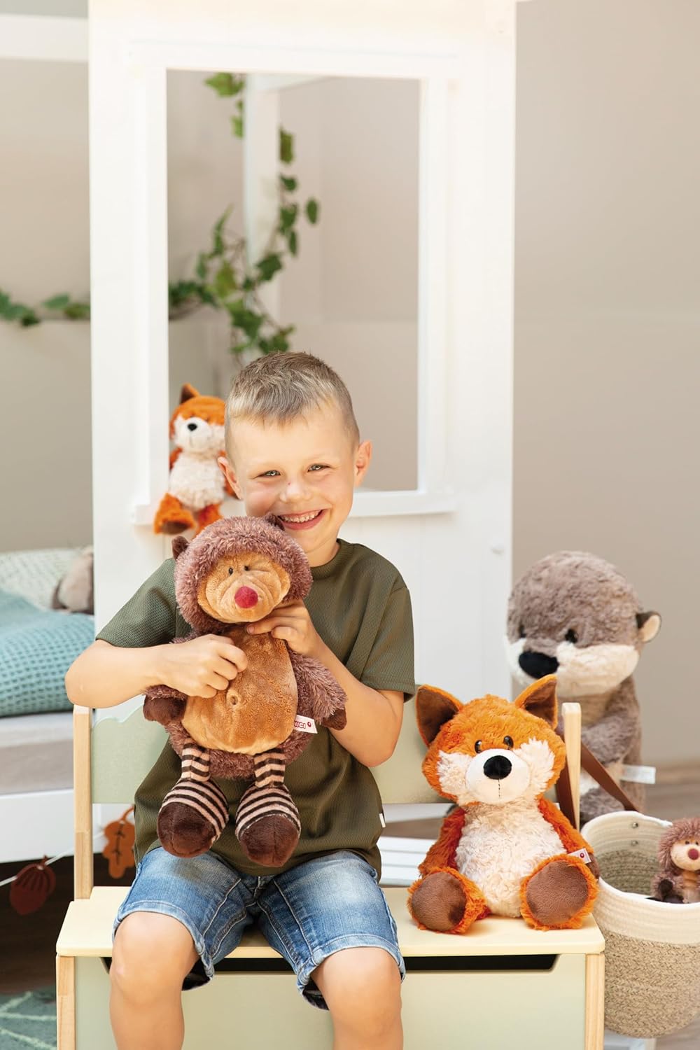 NICI 49159 Kuscheltier Otter Oda 50cm grau schlenkernd-Nachhaltiges Stofftier aus weichem Plüsch, ni