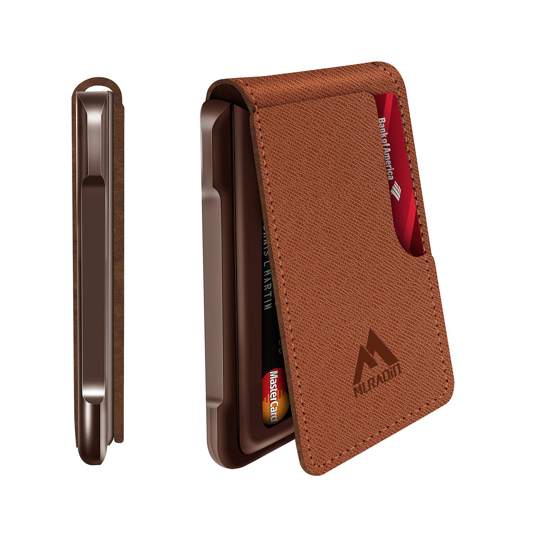 MURADIN Taktische minimalistische Brieftasche für Männer, Elegante Bifold Herren-Geldbörse, schlanke