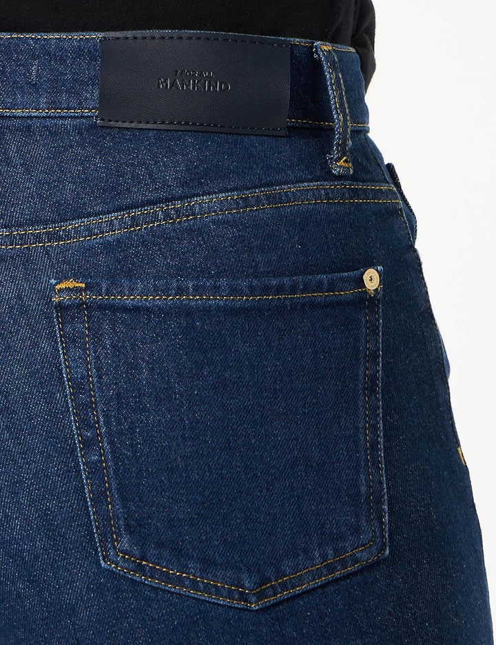 7 For All Mankind Damen Logan Stovepipe Deep Dive Jeans 27 Dark Blue, 27 Dark Blue