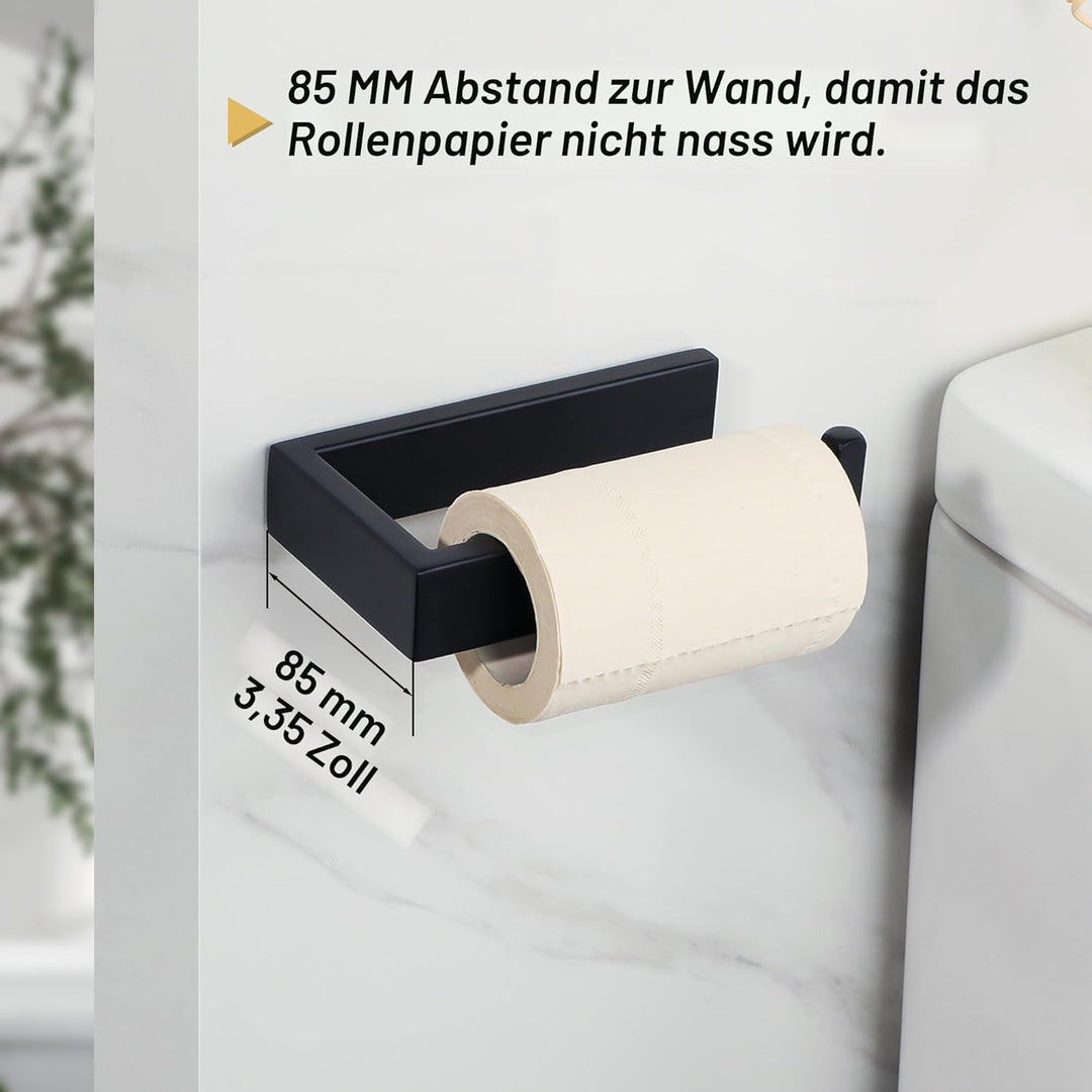 Toilettenpapierhalter Schwarz, SAYAYO Klopapierhalter Edelstahl Toilettenpapierhalter Bohren Toilet