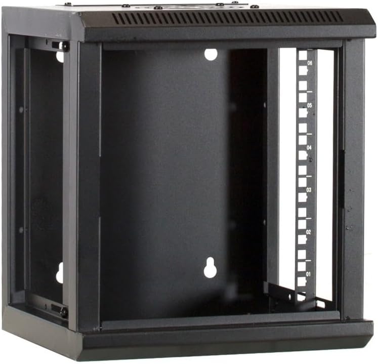 DSIT 6 HE - 10 Zoll Serverschrank - mit Glastür - (BxTxH) 312x310x352mm - Schwarz - für Zuhause und