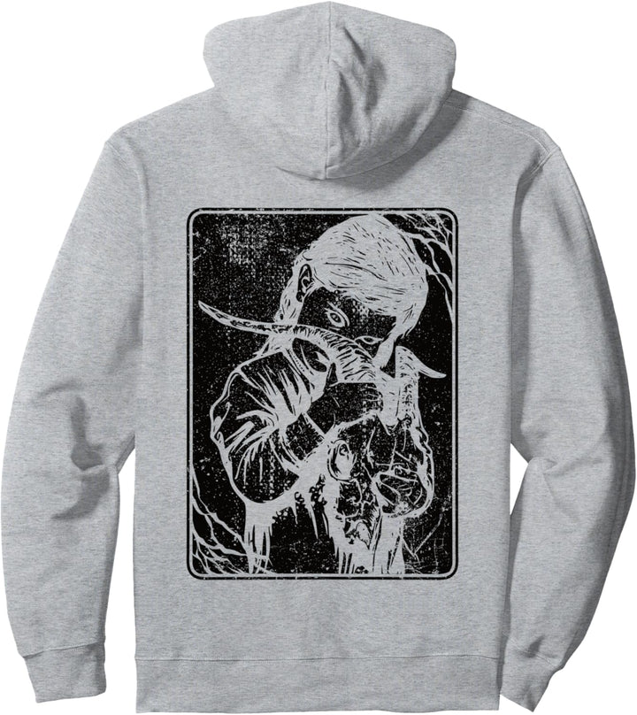 Backprint Black Satanic Okkult Art Evil 666 Antichrist Goth Pullover Hoodie